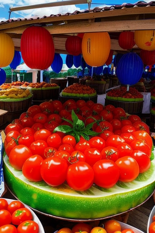 AI가 그린 토마토 축제