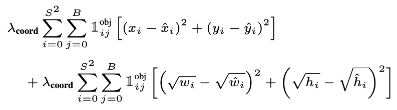 YOLO v1 localization loss
