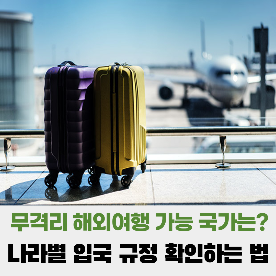  무격리 해외여행 가능 국가와 나라별 입국규정 확인방법 정리