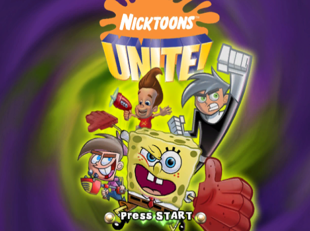  닉툰즈 유나이트! 북미판 Nicktoons Unite! USA (게임큐브 - GC - iso 다운로드)