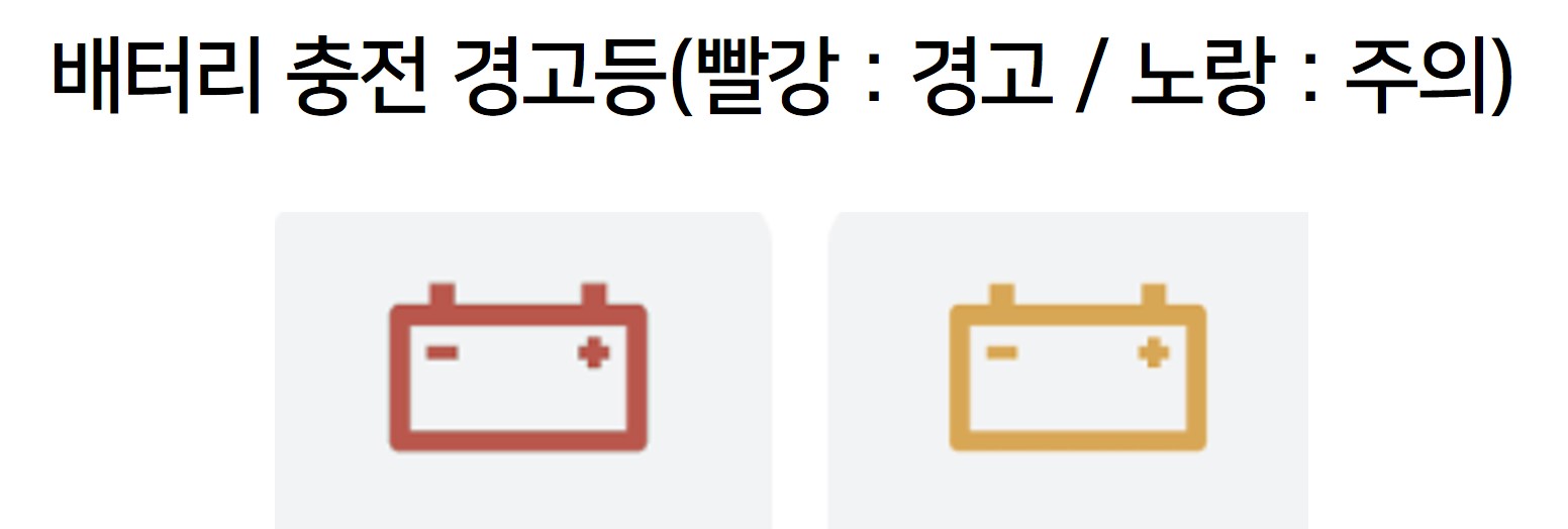 배터리 충전 경고등