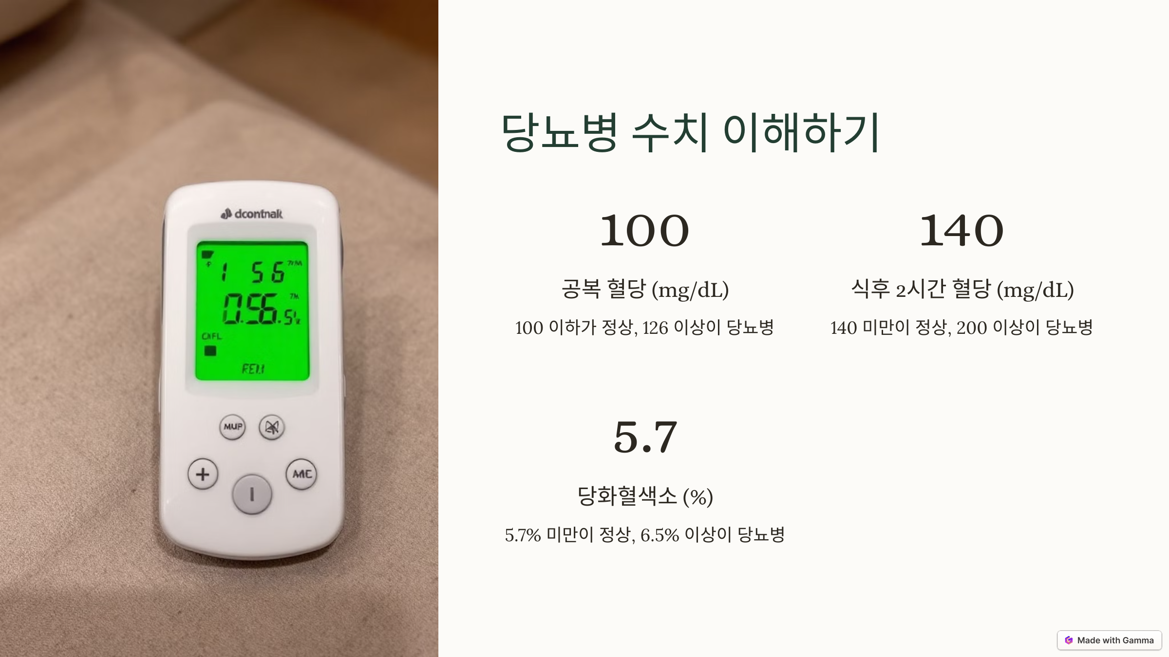 당뇨증상