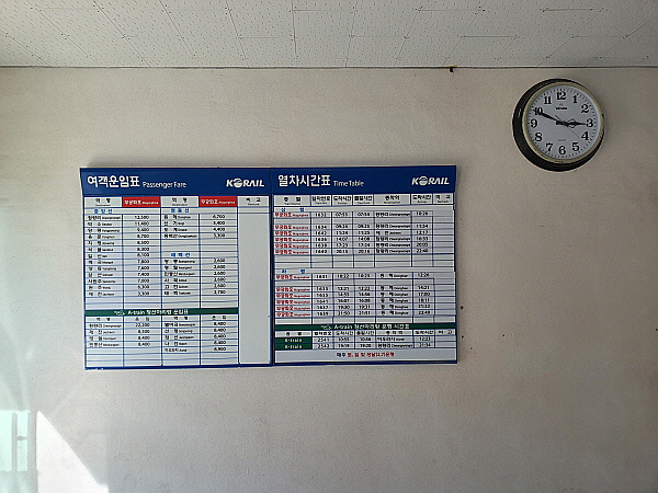 예미역 열차 시간표