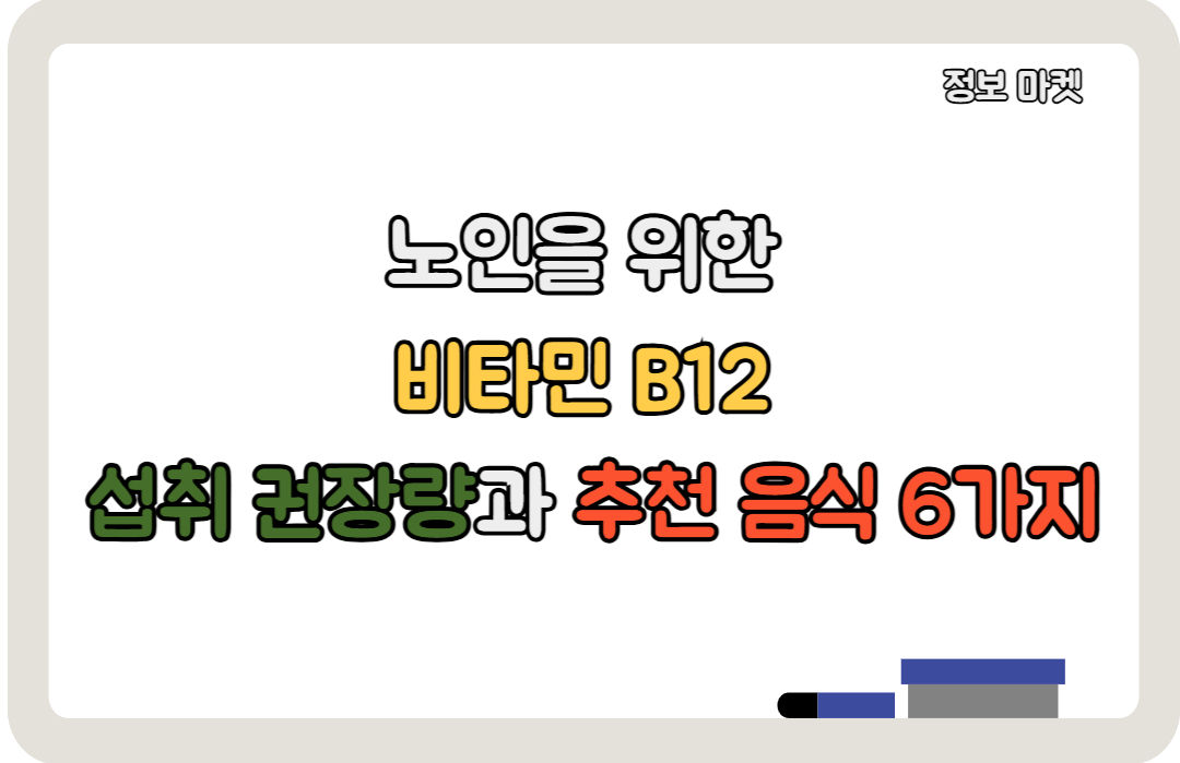노인을 위한 비타민 B12 섭취 권장량과 음식