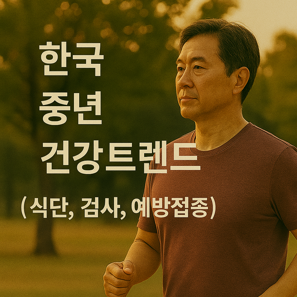 한국 중년 건강 트렌드 (식단, 검사, 예방접종)