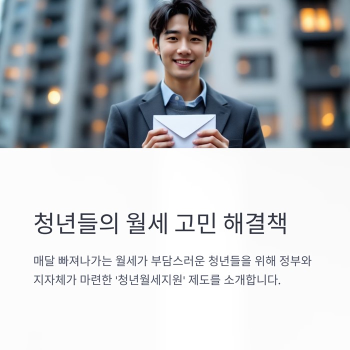 2025년 청년월세지원 조건 기간 신청방법 총정리 요약 이미지