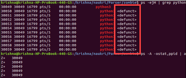  [Linux] 좀비 프로세스 defunct 죽이기 좀비 프로세스란