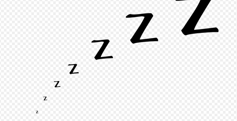 알파벳 z로 졸음을 표시하고 있다