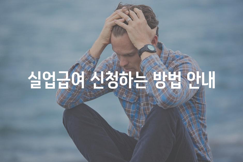 실업급여 신청하는 방법 안내