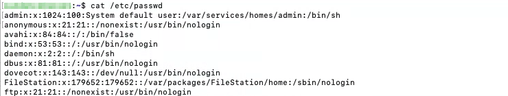 cat /etc/passwd