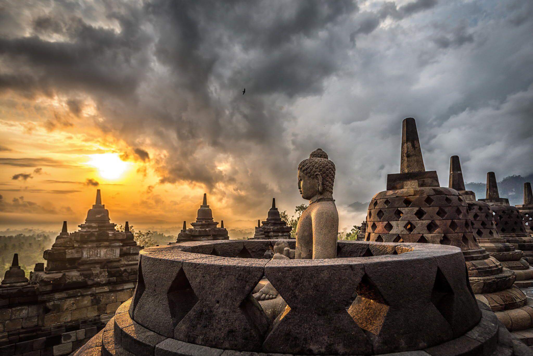 유네스코 세계문화유산 최대 불교사원 보로부두르 Borobudur