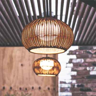 wicker lamp