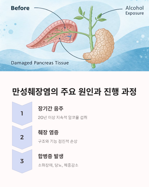만성췌장염의 주요 원인과 진행 과정