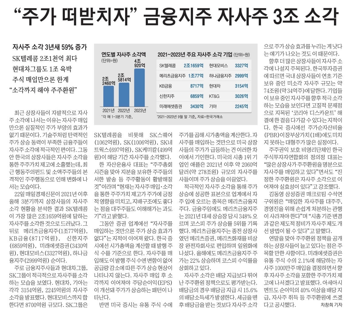 10월 23일 월 신문스크랩