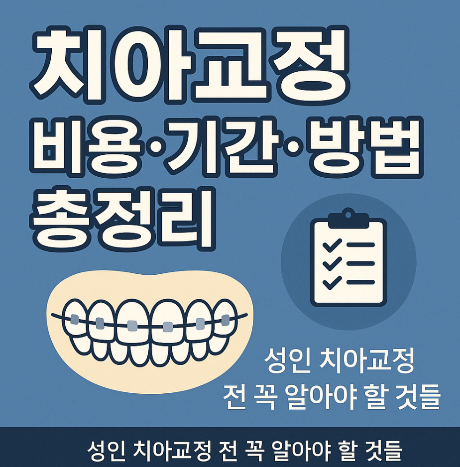 치아교정 비용·기간·종류 총정리 ❘ 성인 치아교정 전 꼭 알아야 할 모든 것
