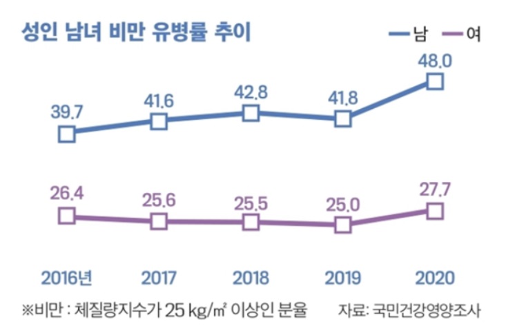 비만 유병률 추이