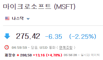 msft-주가