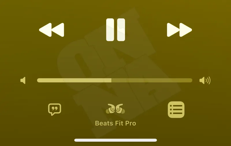 iOS16.1 개발자 베타 1. 헤드폰이 연결되면 음악 아이콘이 더 커짐