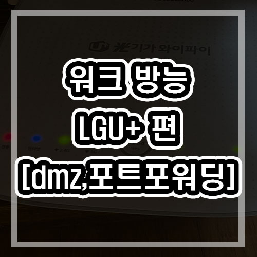 워크 방능 u+ 편 DMZ 설정법 포트포워딩 하는법 (유플러스 LGU+) GAPM 7100 리셋
