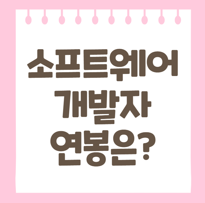  [경력14년차 전문컨설턴트] 소프트웨어개발자 연봉은?