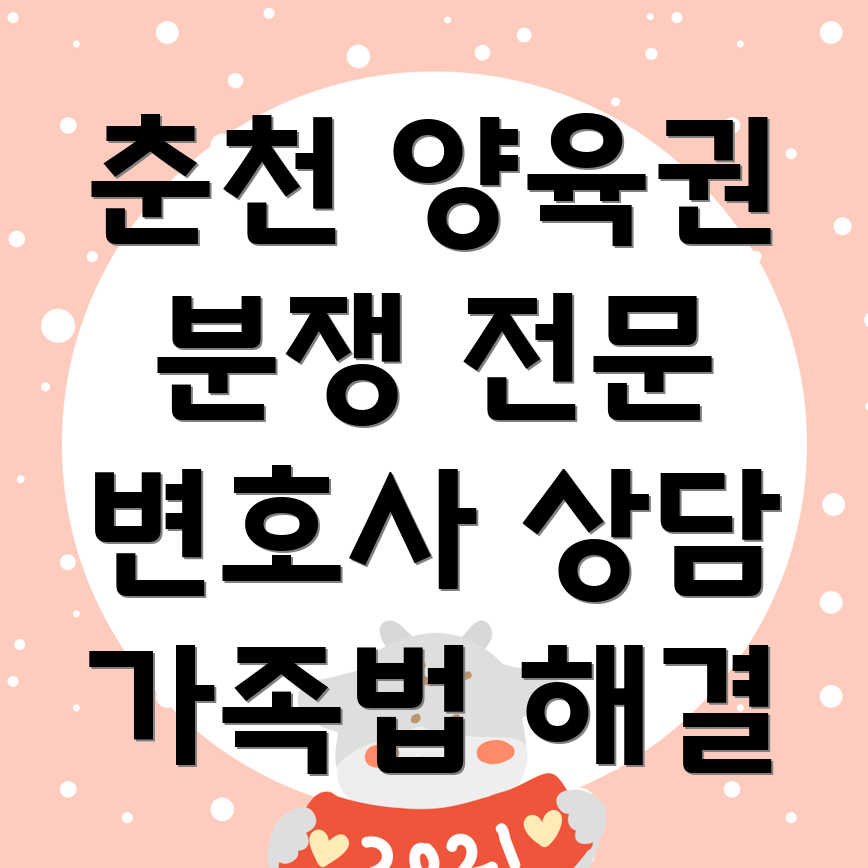 춘천시 양육권 분쟁