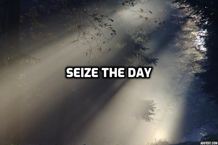  영어이디엄 오늘을 충실히 살라, 기회를 잡으라 영어로 "Seize the day"