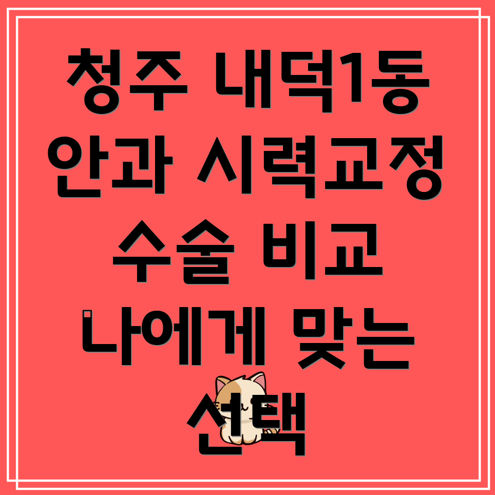 청주 내덕1동 안과 시력교정 수술