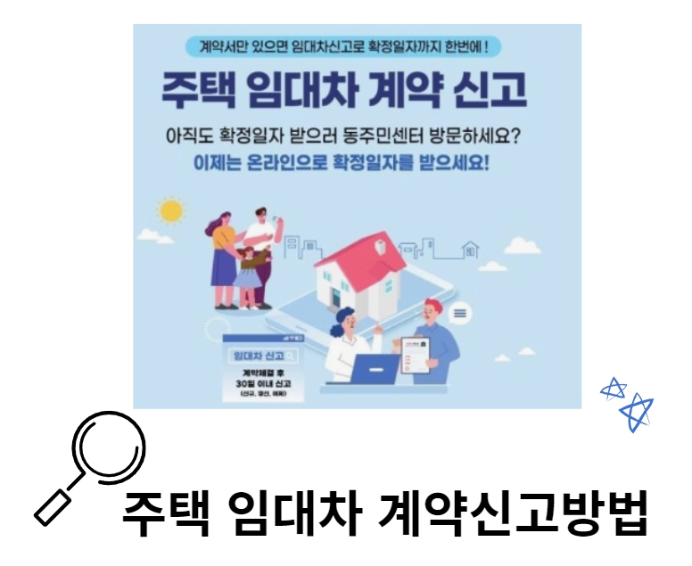 주택임대차계약신고 확정일자 온라인 사람 동사무소 신청