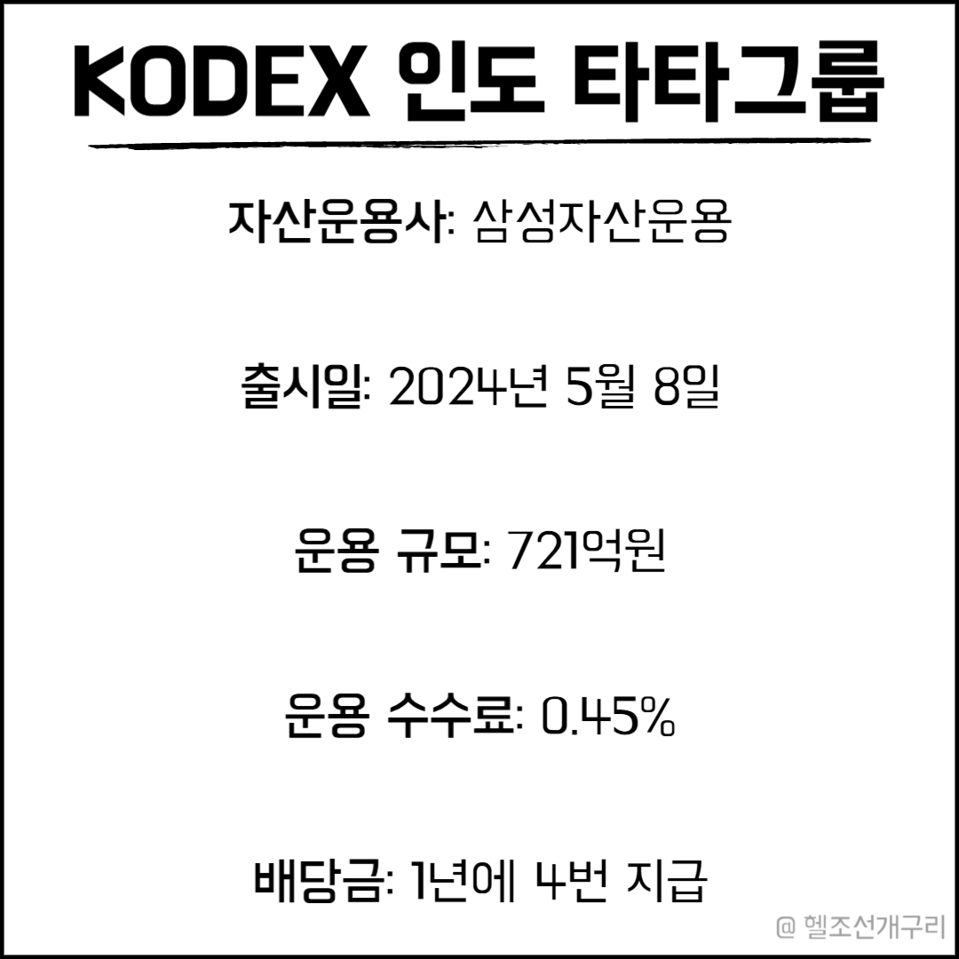 KODEX 인도타타그룹 기본정보