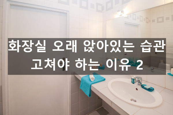  화장실 오래 앉아있는 습관 고쳐야 하는 이유 2