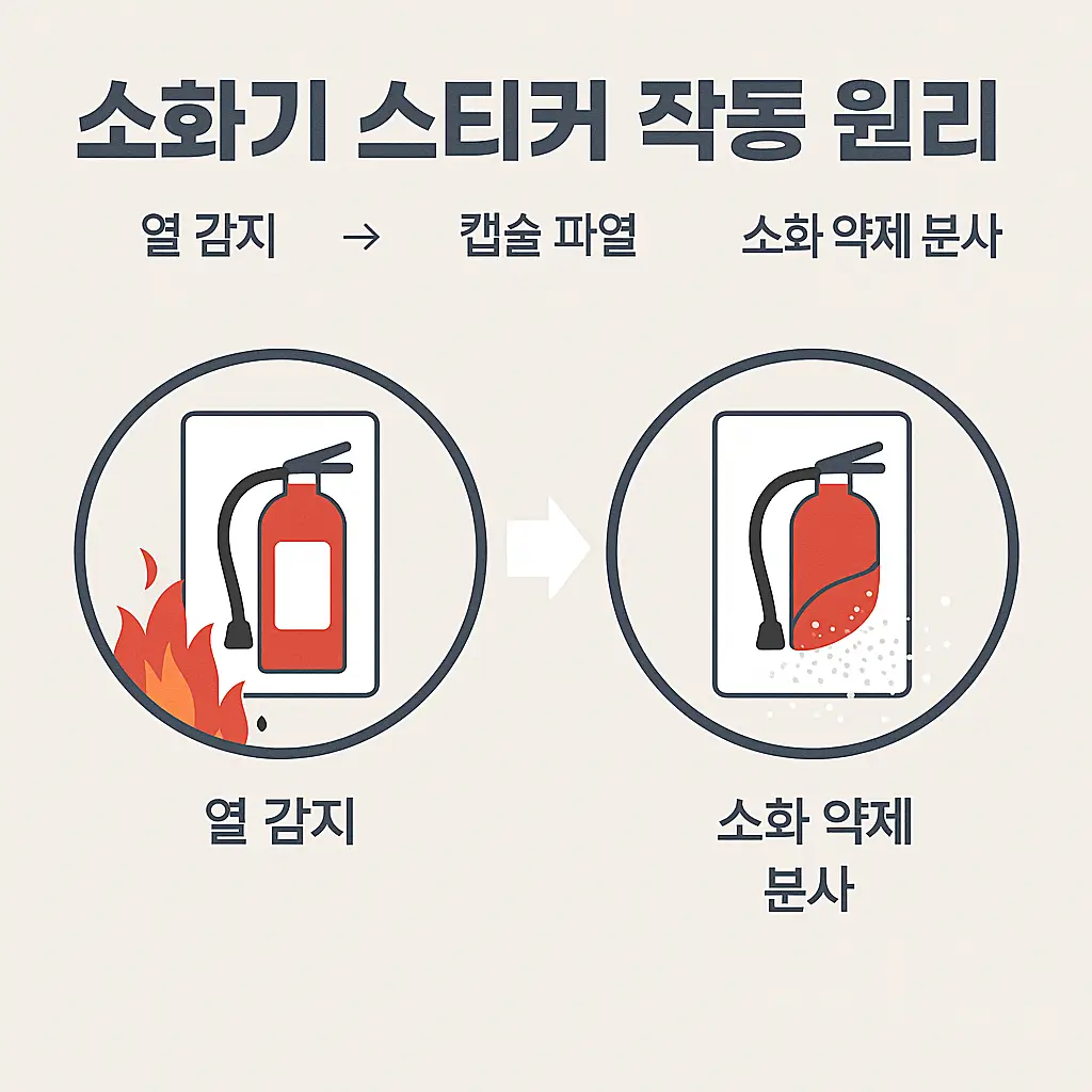 소화스티커의 작동원리