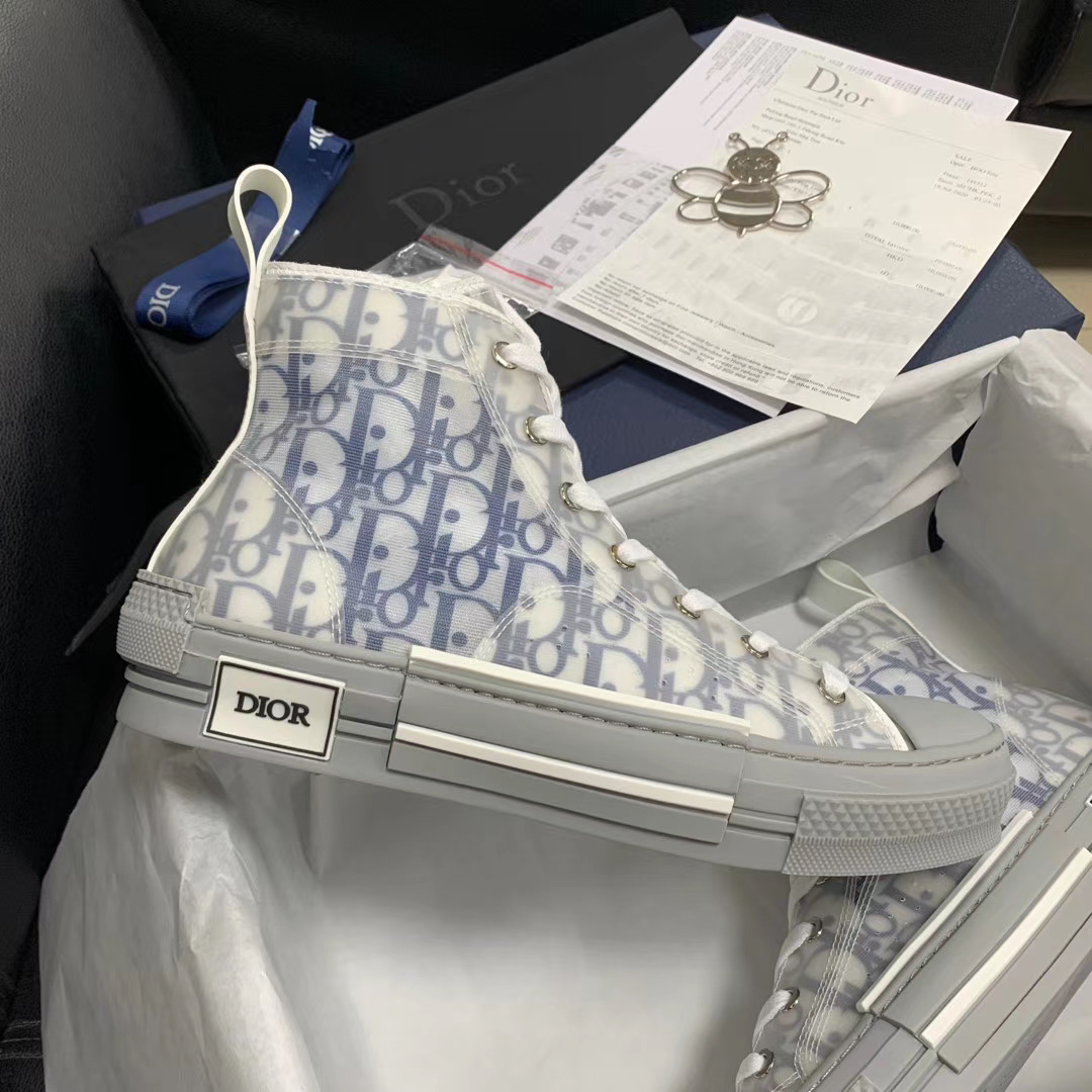  [DIOR] 디올 B23 하이탑 스니커즈 네이비 블루 3SH118YNT_H568