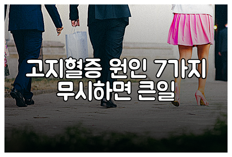 고지혈증 원인 7가지 무시하면 큰일