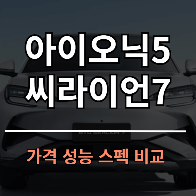 현대 아이오닉5 vs BYD 씨라이언7 비교 분석ㅣ가격 성능 사양 비교