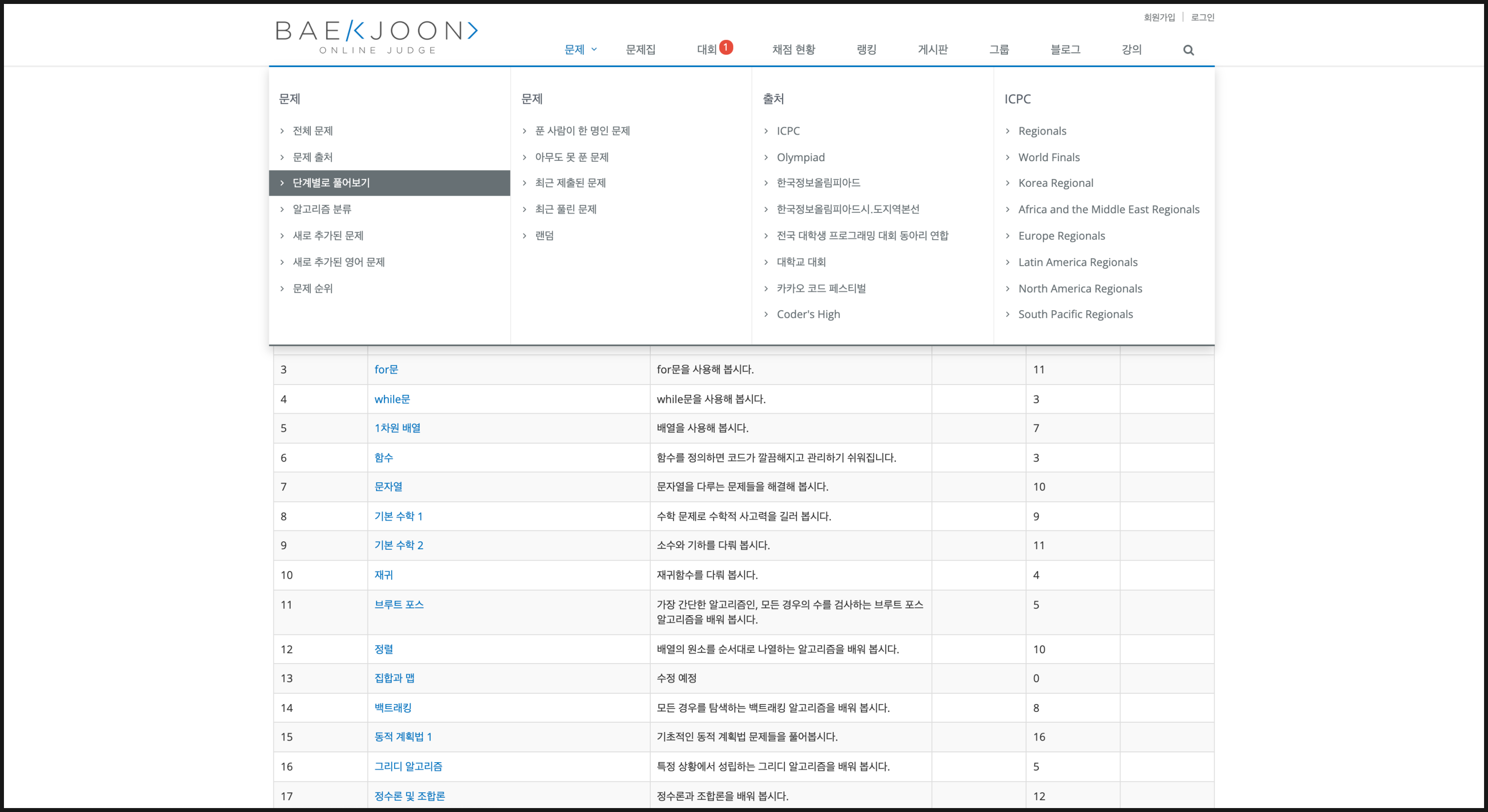 코딩 테스트 연습 사이트 ① 백준