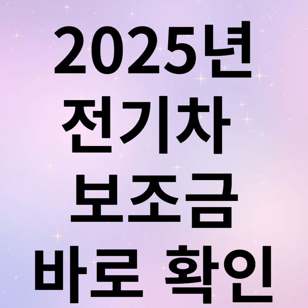 2025년 전기차 보조금