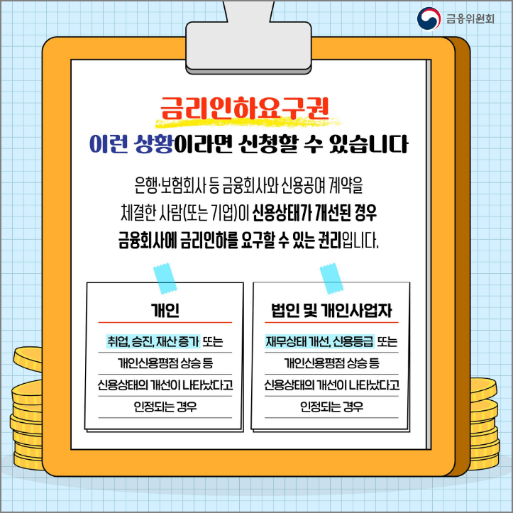 금리인하요구권 행사 요건