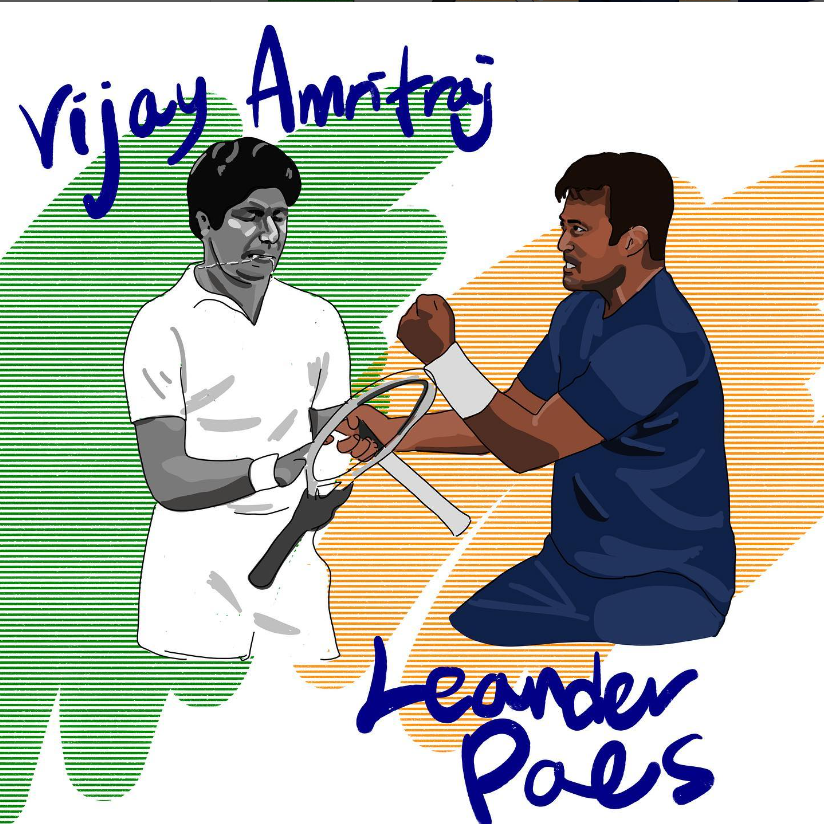 인도 테니스 선수 비제이 암리트라즈 리앤더 페이스