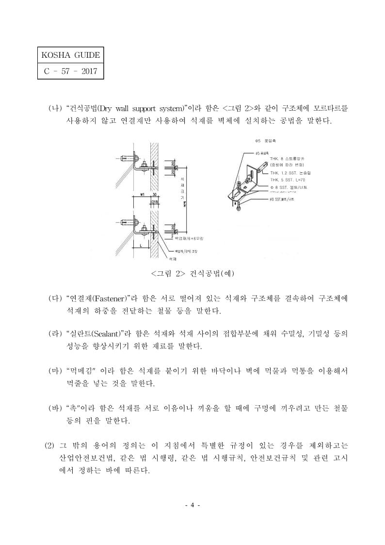  [건설공사 안전비법]_건축물의 석공사(내,외장) 안전보건작업지침