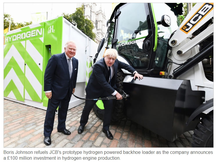 세계 최초 수소 동력 굴착기 영국 도로 주행 World&#39;s first hydrogen-powered digger set to drive on UK roads