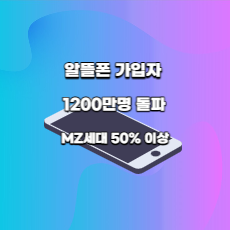  알뜰폰 가입자 1200만명 돌파