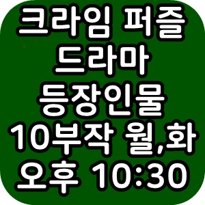  크라임 퍼즐 방송기간 방송횟수  등장인물 시청률 편성표 재방송