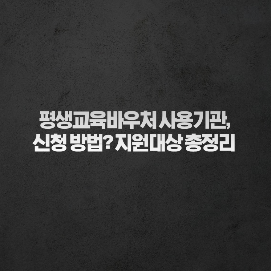 평생교육바우처 사용기관, 신청 방법? 지원대상 총정리 평생교육바우처 사용기관, 신청 방법? 지원대상 총정리