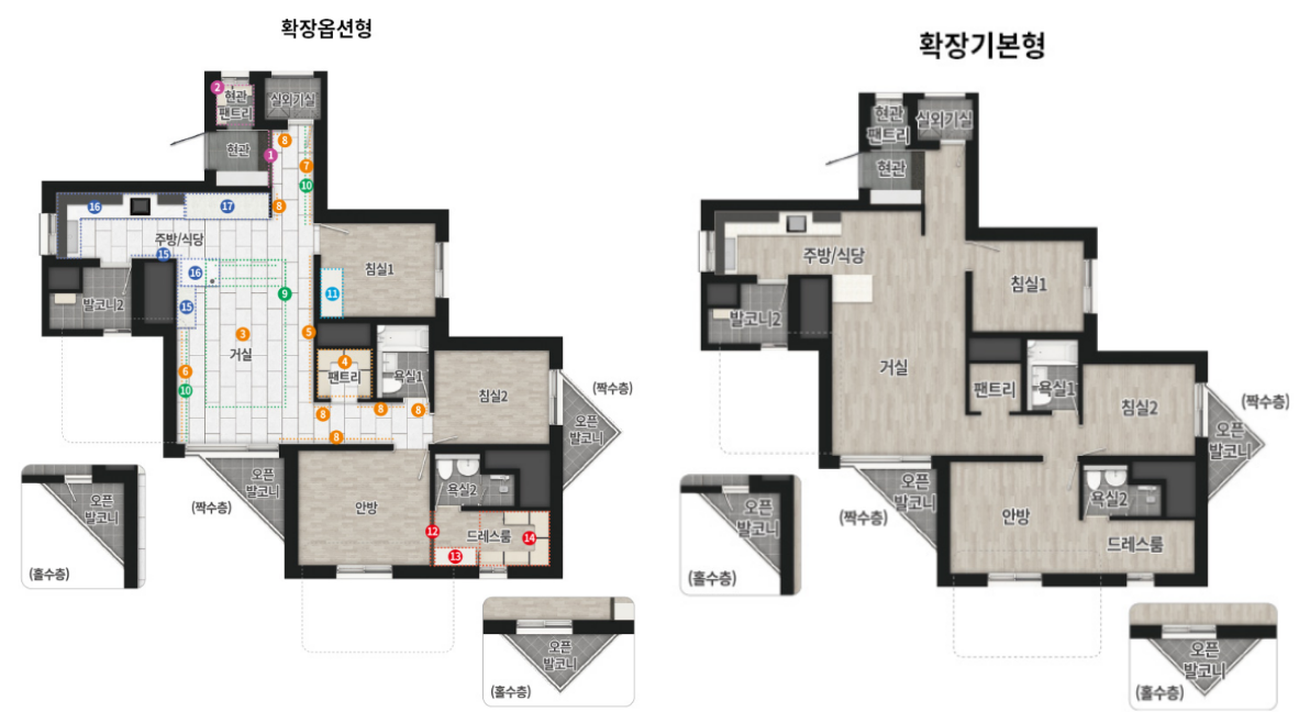 파주 제일풍경채 운정 74D 평면도