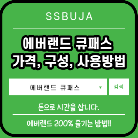 에버랜드 큐패스 가격 구성 사용방법 썸네일