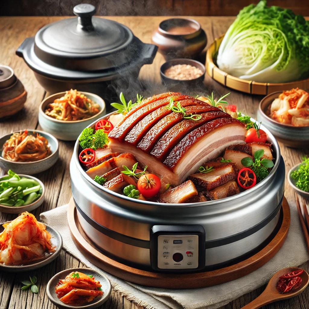 압력솥 무수분 보쌈
