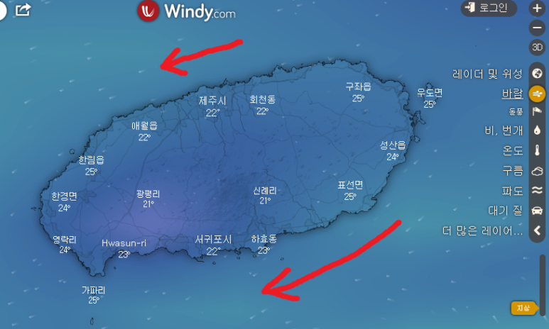 날씨 어플 비, 구름, 바람 정보 등 사용법 여행 계획 짤 때 여행지 날씨 체크 어플 윈디