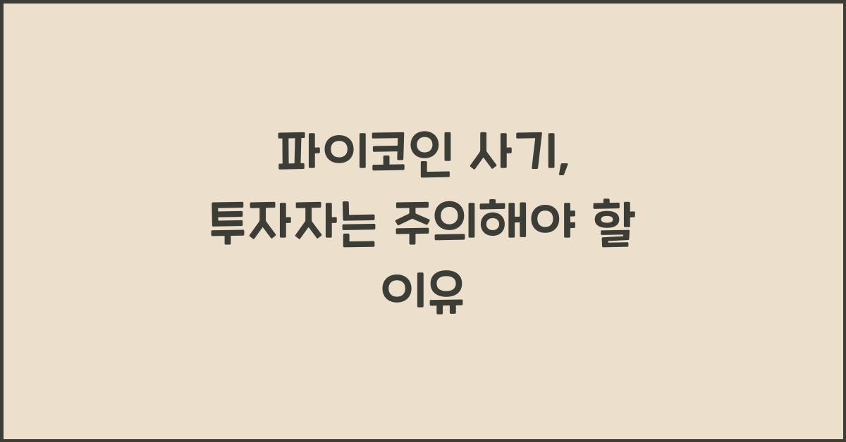 파이코인 사기