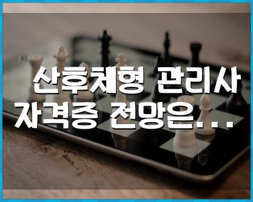 산후체형관리면허 전망… 1