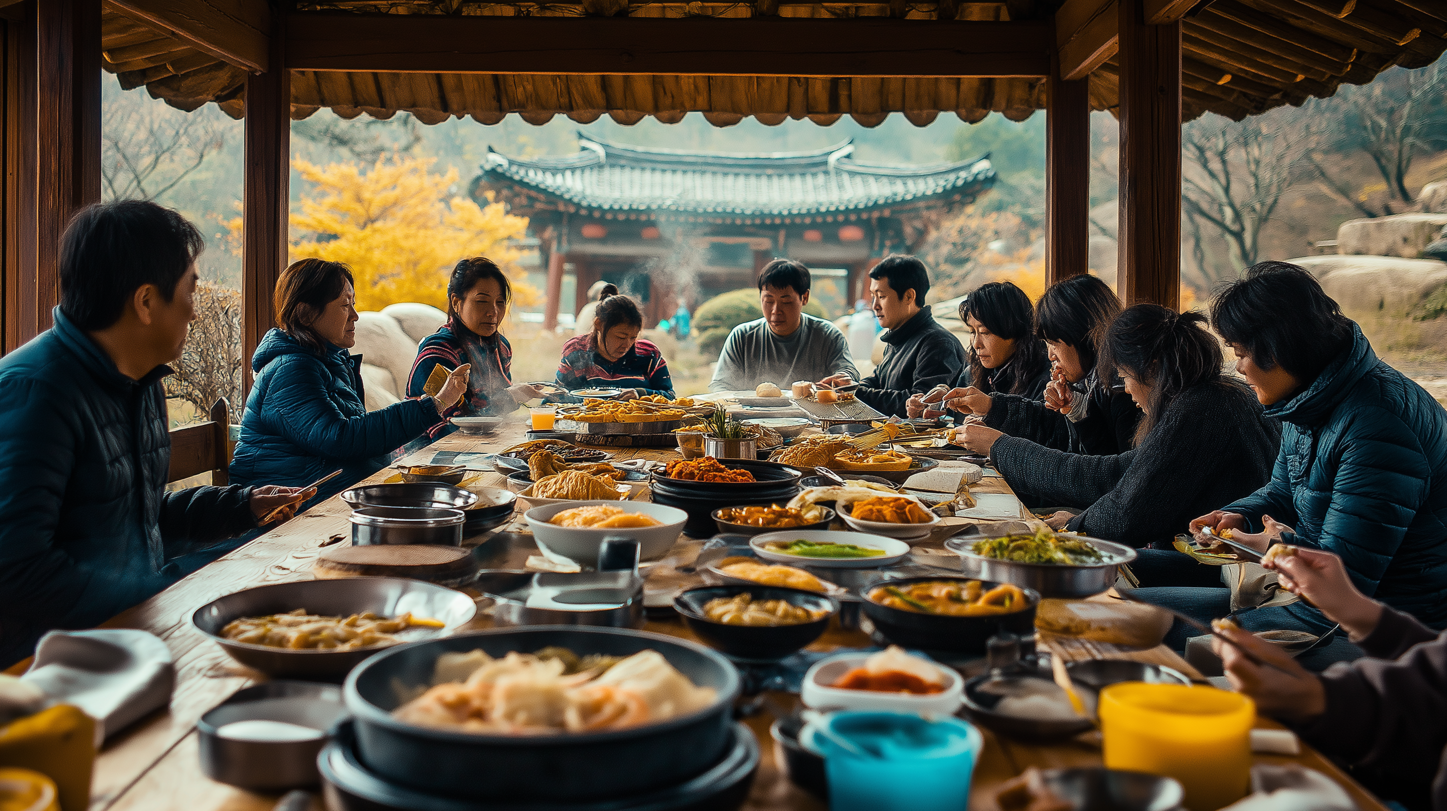 체질에 맞는 건강한 생활을 하는 다양한 사람들.